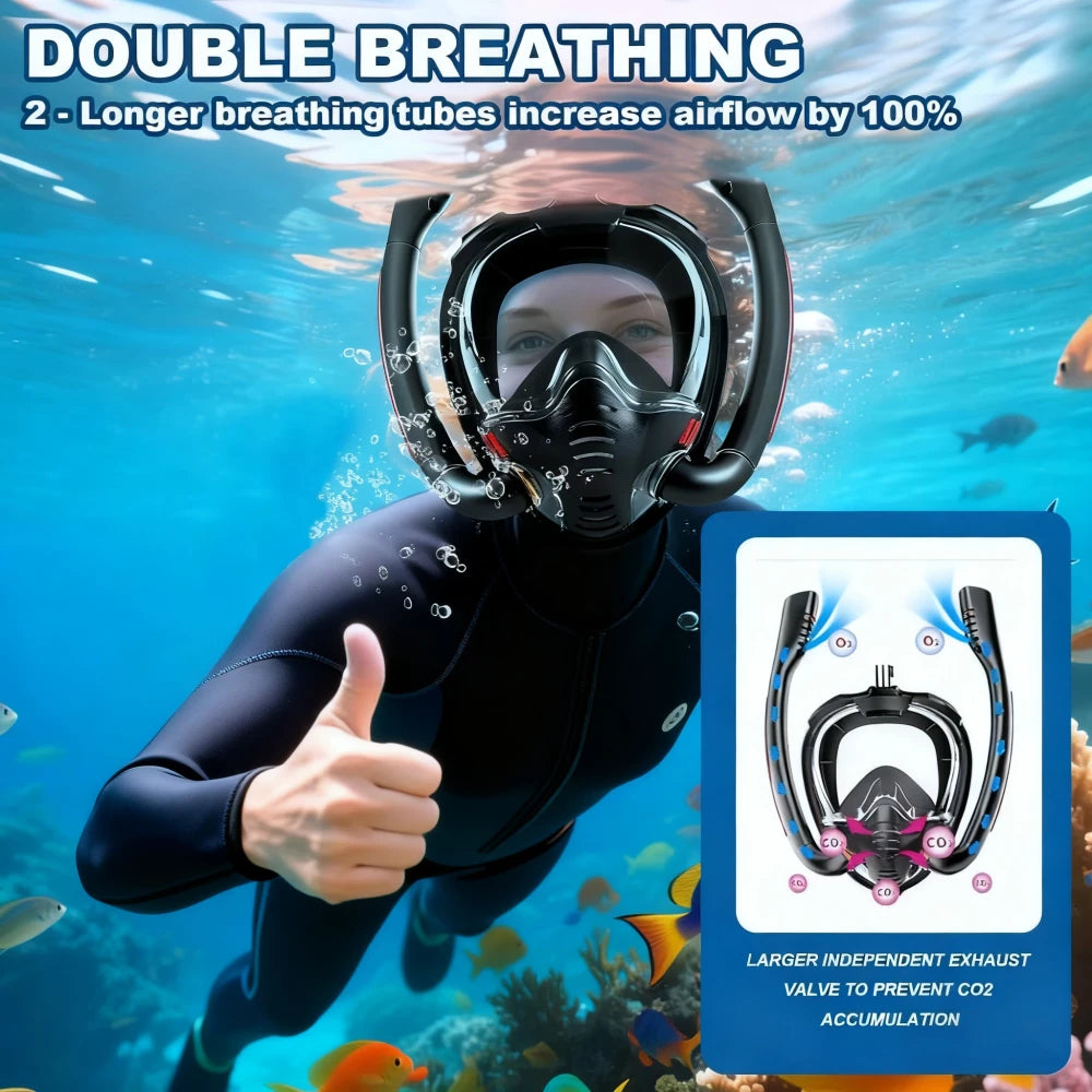 Máscara de buceo panorámica